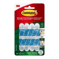 Command Outdoor Light Clips 17006CLR12AWES Clear, Pack of 12